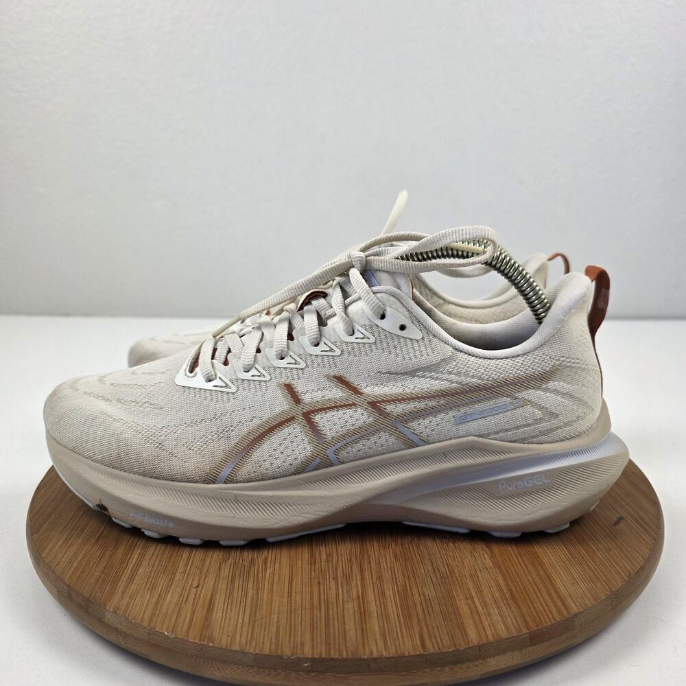 ASICS Running Shoes Womens Size 10 Beige‎ Cream PureGEL Road Sneakers 1012B887